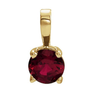 Natural Mozambique Garnet Birthstone Pendant