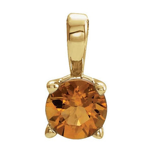 Natural Mozambique Garnet Birthstone Pendant in 14K Gold, Silver & Platinum