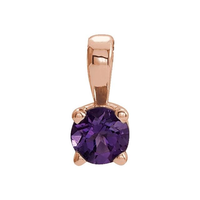 Natural Mozambique Garnet Birthstone Pendant in 14K Gold, Silver & Platinum