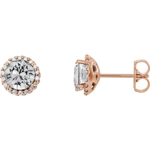 14K Gold, Sterling Silver & Platinum Natural Diamond Earrings - Options Available