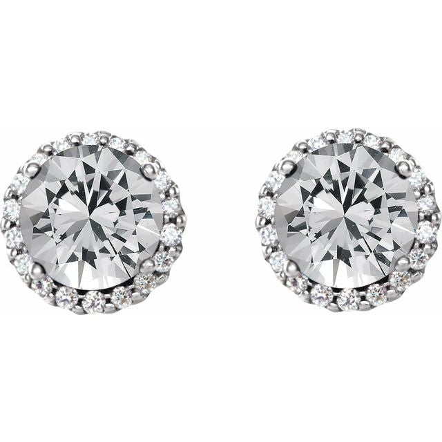 14K Gold, Sterling Silver & Platinum Natural Diamond Earrings - Options Available