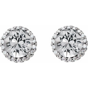 14K Gold, Sterling Silver & Platinum Natural Diamond Earrings - Options Available