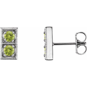 Natural Aquamarine Earrings with Multiple Stone Options in 14K Gold, Silver & Platinum