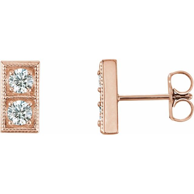 1/3 CTW Natural Diamond Earrings with Backs Crafted in 14K Gold, Silver & Platinum