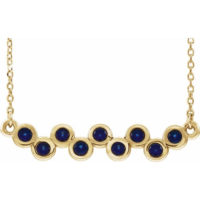 14K Gold Natural Aquamarine Necklace - Options Available