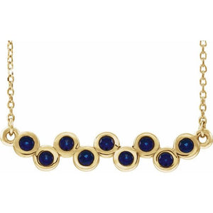 14K Gold Natural Aquamarine Necklace - Options Available