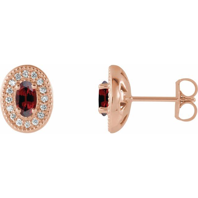 1/8 CTW Natural Diamond and Gemstone Earrings in 14K Gold, Silver & Platinum