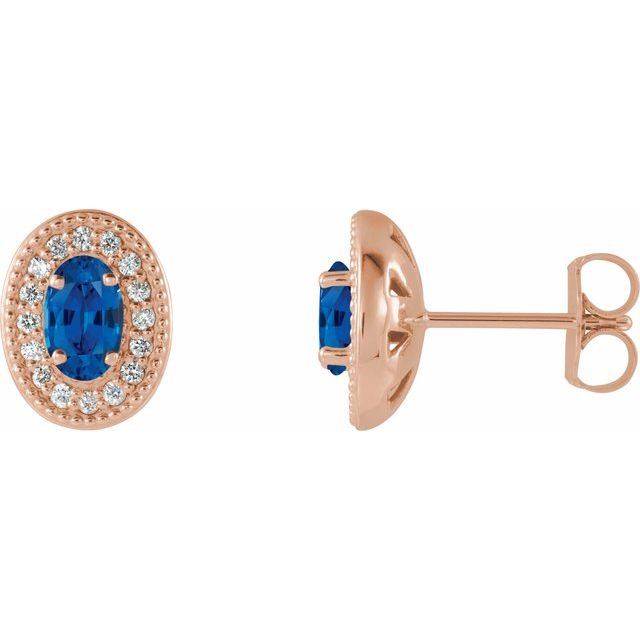 1/8 CTW Natural Diamond and Gemstone Earrings in 14K Gold, Silver & Platinum