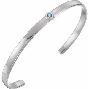 14K Gold Natural Diamond Cuff Bracelet - Options Available