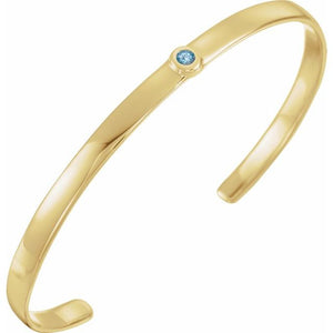 Elegant 14K White Gold Diamond-Accented Cuff Bracelet - 1/10 CT Natural Diamonds