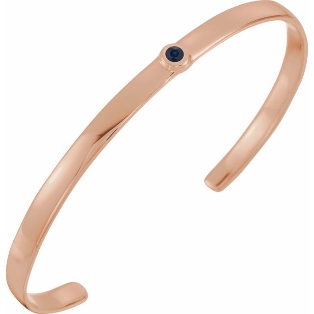 14K Gold Natural Diamond Cuff Bracelet - Options Available