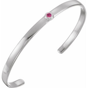 Elegant 14K White Gold Diamond-Accented Cuff Bracelet - 1/10 CT Natural Diamonds