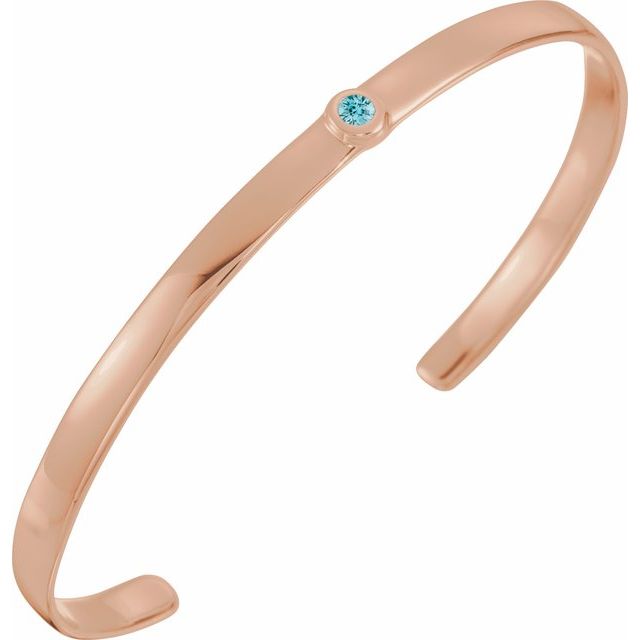 14K Gold Natural Diamond Cuff Bracelet - Options Available