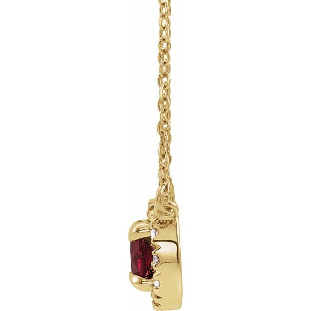 14K Gold Alexandrite And Diamond Necklace