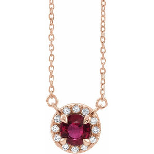 14K Gold Alexandrite And Diamond Necklace