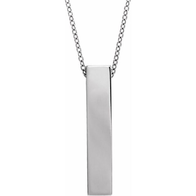 14K Gold Engravable Sculptural Pendant Slide