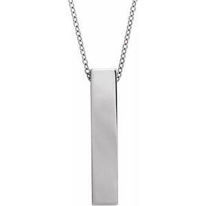14K Gold Engravable Sculptural Pendant Slide