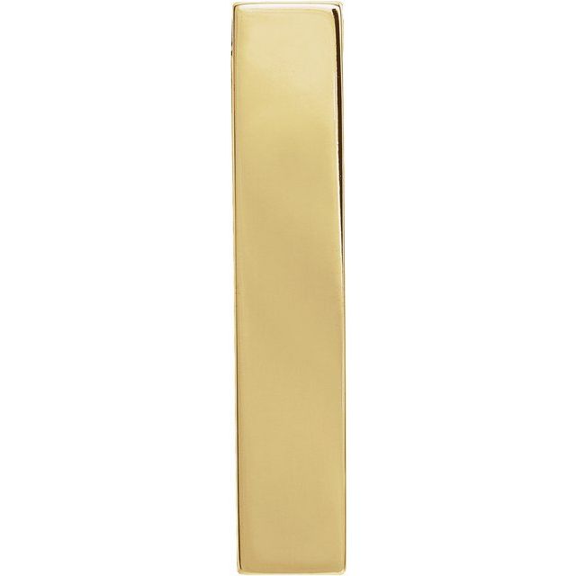 14K Gold Engravable Sculptural Pendant Slide
