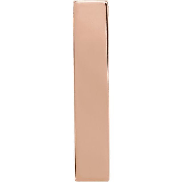 14K Gold Engravable Sculptural Pendant Slide