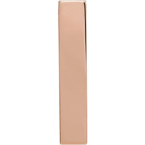 14K Gold Engravable Sculptural Pendant Slide