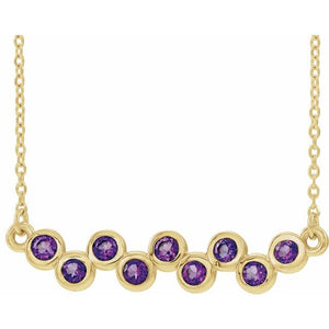14K Gold Natural Aquamarine Necklace - Options Available