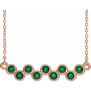 14K Gold Natural Aquamarine Necklace - Options Available