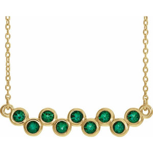 14K Gold Natural Aquamarine Necklace - Options Available