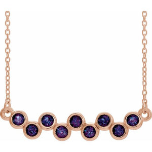 14K Gold Natural Aquamarine Necklace - Options Available
