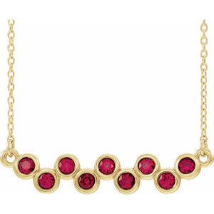 14K Gold Natural Aquamarine Necklace - Options Available