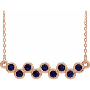 14K Gold Natural Aquamarine Necklace - Options Available