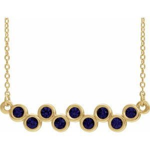 14K Gold Natural Aquamarine Necklace - Options Available
