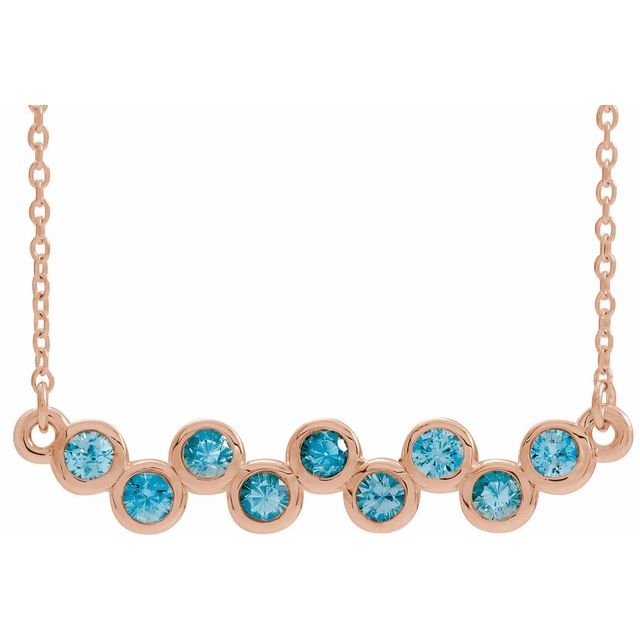 14K Gold Natural Aquamarine Necklace - Options Available