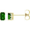 14K Yellow Gold Natural Pink Tourmaline Earrings â€“ Elegant Design