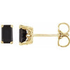 14K Yellow Gold Natural Pink Tourmaline Earrings â€“ Elegant Design