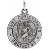 Sterling Silver 22 mm St. Christopher Travel Medal - Faith and Protection