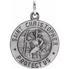 Sterling Silver 22 mm St. Christopher Travel Medal - Faith and Protection