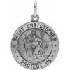 Sterling Silver 22  mm St. Christopher Medal