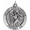 Sterling Silver 22 mm St. Christopher Travel Medal - Faith and Protection