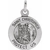 Sterling Silver 22 mm St. Christopher Travel Medal - Faith and Protection