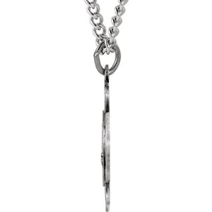 Polished Sterling Silver 25 mm St. Florian Medal 24