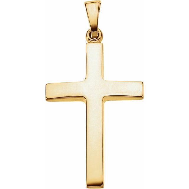 14K Yellow Gold 17x11.5 mm Elegant Cross Pendant