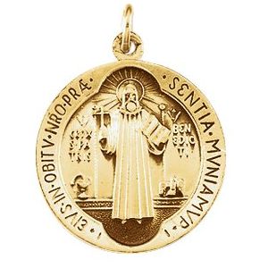 14K Yellow 18.5  mm St. Benedict Medal