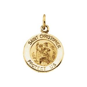 Sterling Silver 22 mm St. Christopher Travel Medal - Faith and Protection