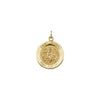 14K Yellow Gold 12 mm St. Michael Pendant - Faith and Elegance