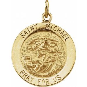 Sterling Silver 25  mm St. Michael Medal