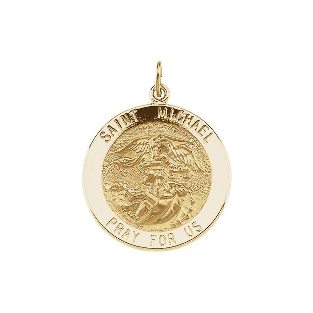 Sterling Silver 25  mm St. Michael Medal