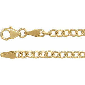 Oval Cable Chain Bracelets Crafted in 14K Gold
