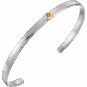 14K Gold Natural Diamond Cuff Bracelet - Options Available
