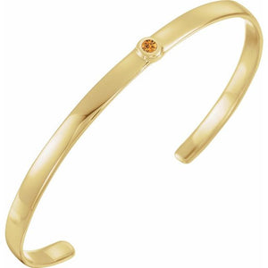 Elegant 14K White Gold Diamond-Accented Cuff Bracelet - 1/10 CT Natural Diamonds