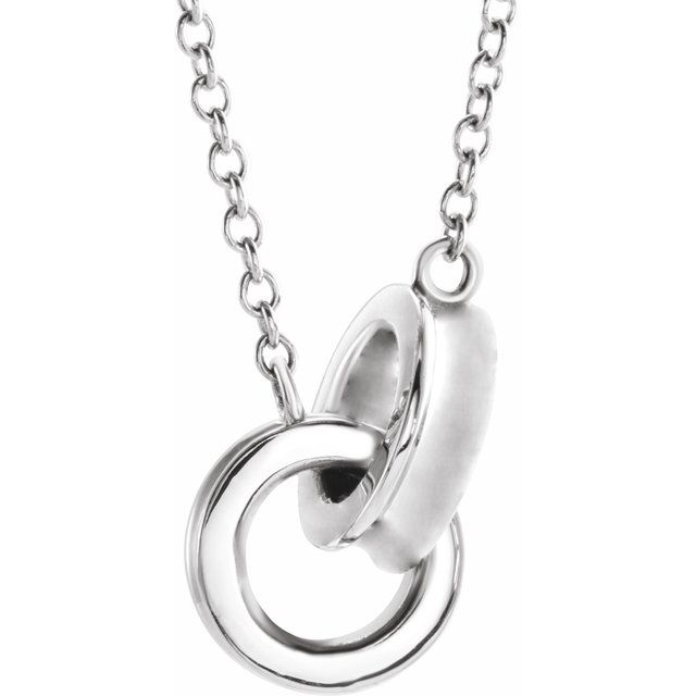 14K Gold Interlocking Rings Necklace - Options Available